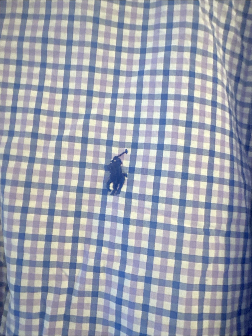 Ralph Lauren Plaid Button Down Shirt Blue Purple Long Sleeve Size L - Picture 7 of 9
